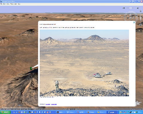 Screenshot of a Google Earth tour