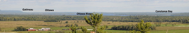 View east towards Ottawa from top of tower